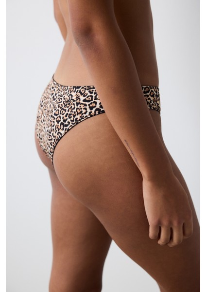 Leopard V Kesim Çok Renkli Brazilian Külot