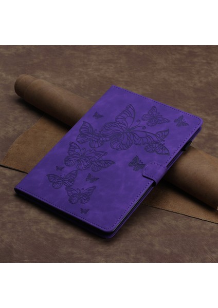 iPad Pro 11 2024 Için Kabartmalı Deri Kılıf (Yurt Dışından)