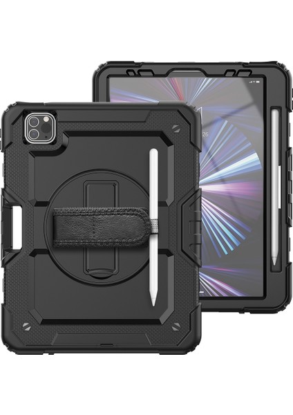 iPad Pro 11 2024 Için Silikon+Pc Tablet Kılıfı (Yurt Dışından)
