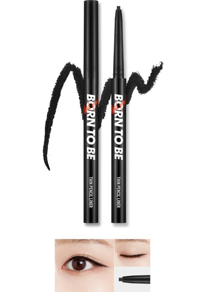 Suya Dayanıklı, İnce Uçlu Jel Göz Kalemi A'PIEU Born To Be Madproof Thin Pencil Liner (No.01)