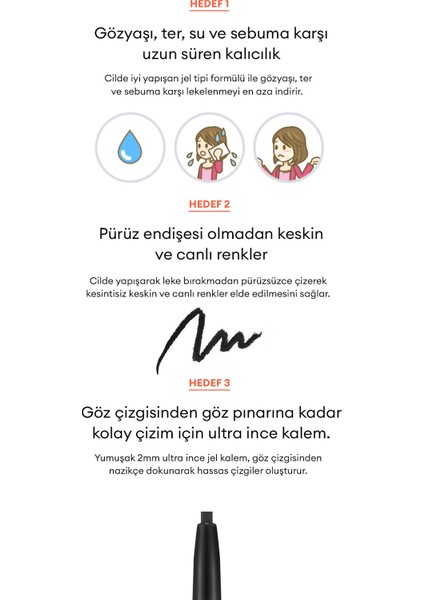Suya Dayanıklı, İnce Uçlu Jel Göz Kalemi A'PIEU Born To Be Madproof Thin Pencil Liner (No.01) indirimleri