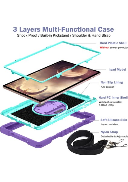 Samsung Galaxy Tab A7 Lite Için Silikon + Pc Tablet Kılıfı (Yurt Dışından) modelleri