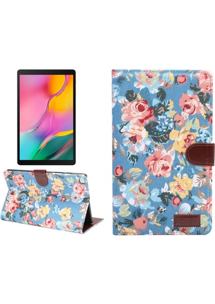 Samsung Tab A7 T220 / T225 Çiçek Desenli Kılıf (Yurt Dışından)