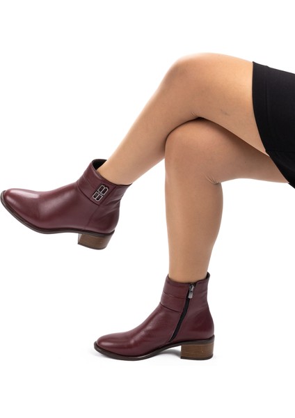 Kadın Deri Tokalı Alçak Topuklu Günlük Bot fiyatları