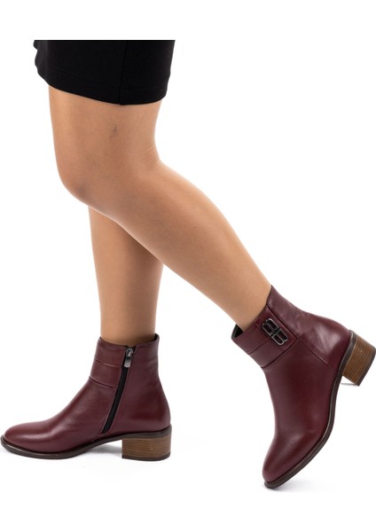 Kadın Deri Tokalı Alçak Topuklu Günlük Bot indirimleri
