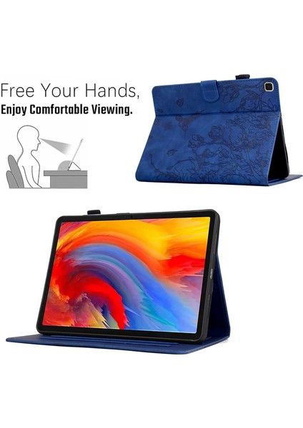 Samsung Galaxy Tab A7 Lite T220 Için Kabartmalı Deri Kılıf (Yurt Dışından)