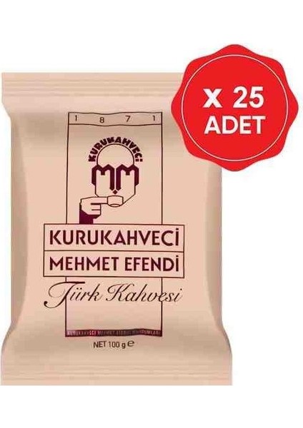 Mehmet Efendi 25 Adet Mehmet Efendi Türk Kahvesi 100 gr