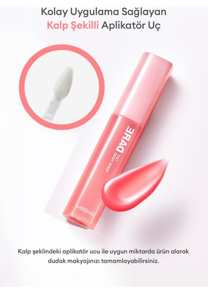 Uzun Süre Kalıcı, Nemli Bitiş Sunan Parlak Tint Dare Tint Dewy Drop (Baby Coral)