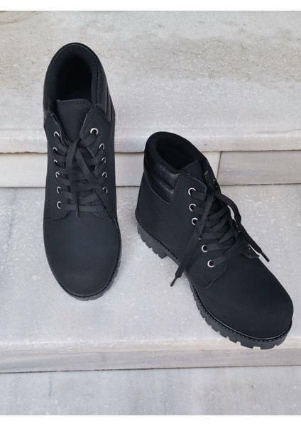 Kauçuk Taban Kürklü Bilek Boy Nubuk Deri Bağcıklı Bot modelleri