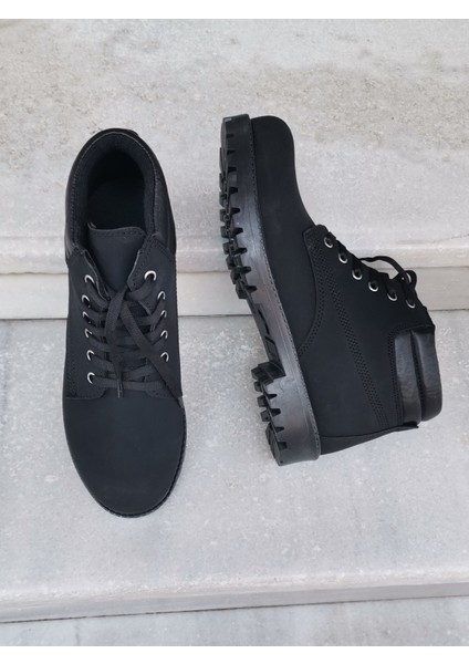 Kauçuk Taban Kürklü Bilek Boy Nubuk Deri Bağcıklı Bot fırsatları