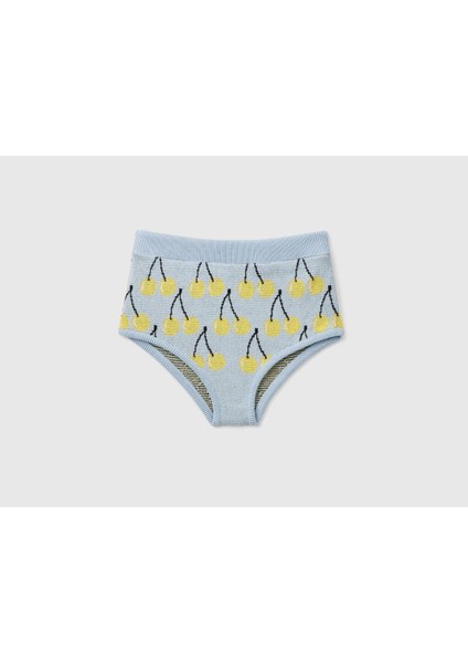 Kız Çocuk Haki Şort Pamuklu Astarlı Orta Kalınlık Kolsuz