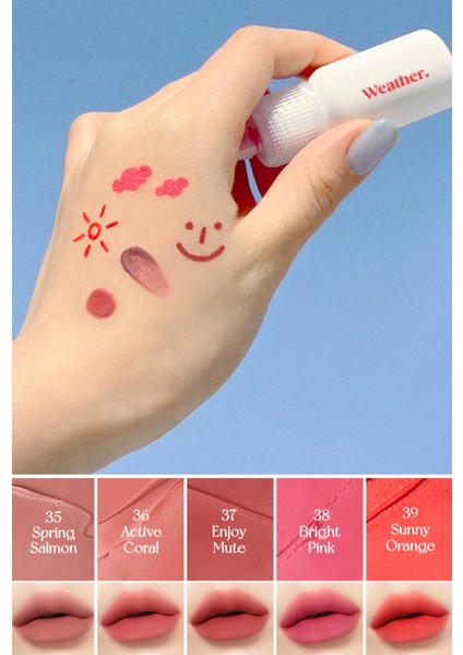 Yüksek Pigmentli, Kadife Görünümlü, Gün Boyu Kalıcı Tint PERIPERA Ink Velvet (38 Bright Pink)