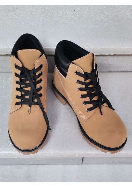 Kauçuk Taban Kürklü Bilek Boy Nubuk Deri Bağcıklı Bot modelleri