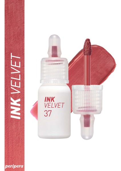 Yüksek Pigmentli, Kadife Görünümlü, Gün Boyu Kalıcı Tint PERIPERA Ink Velvet (37 Enjoy Mute)