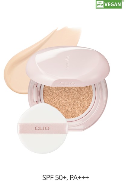 CLIO Blur Efekti Veren Vegan Cushion  Veganwear Pure Blurring Cushion+Refill (3 Linen) SPF50+ PA+++