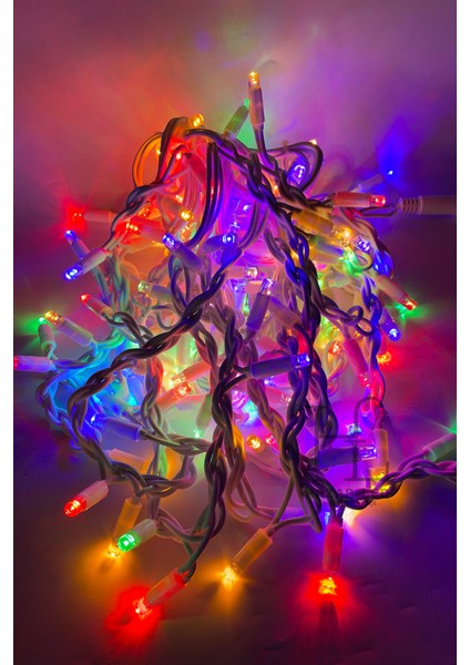 10 Metre Rgb Ip LED Yılbaşı Süsü IP65 Dış Mekan Eklenebilir Beyaz Kablolu Dekoratif LED Işık