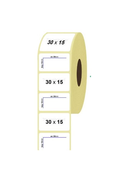 30X15 Termal Etiket 3000 Li Sarım