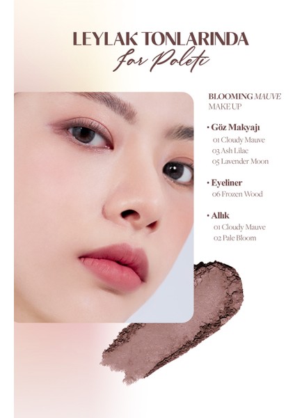 Göz Alıcı Renklerde, Yoğun Pigmentli Mini Far Paleti CLIO Pro Eye Palette Mini (03 Blooming Mauve)