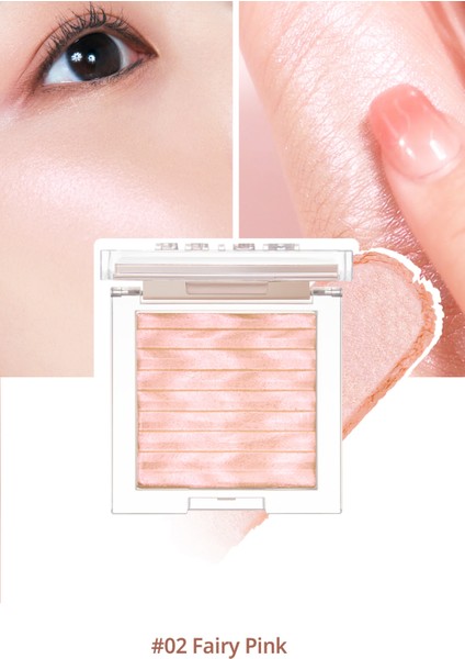 Mikro İnci Tanecikleriyle Yoğun Işıltı Sağlayan Highlighter CLIO Prism Highlighter (02 Fairy Pink)