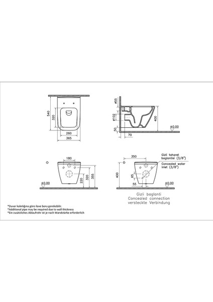 İntegra Square Rim-Ex Asma Klozet - 7082L003-0090 - Vitra İntegra Square Klozet Kapağı 191-003-009