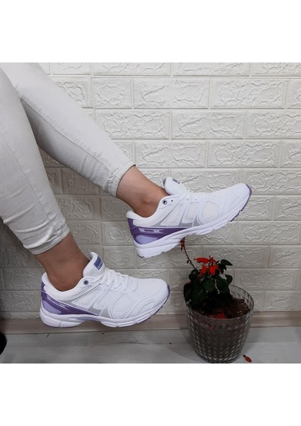 Arıon Beyaz-Mor Renk Fuspetli Athletic Koşu Spor Ayakkabı fırsatları