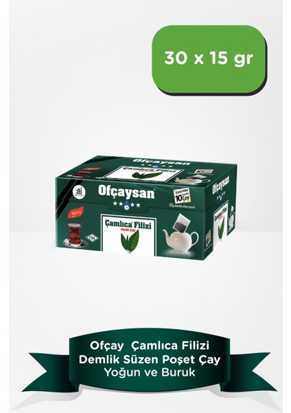 Çamlıca Filizi Demlik Poşet Siyah Çay 30 x 15 Gr.