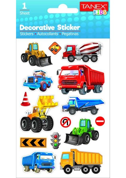 Inşaat Kamyonları Serisi Etiketi TNX-25039