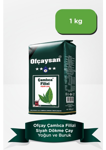 Ofçaysan Çamlıca Filizi Dökme Siyah Çay 1000gr