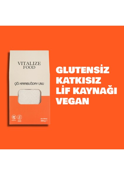 Glutensiz Çiğ Karabuğday Unu 300 gr 2 Adet (600 Gr)