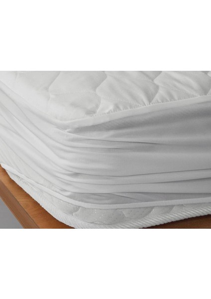 Pamuk Polyester Sıvı Geçirmez Tek Kişilik Yatak Koruyucu Alez Beyaz fırsatları