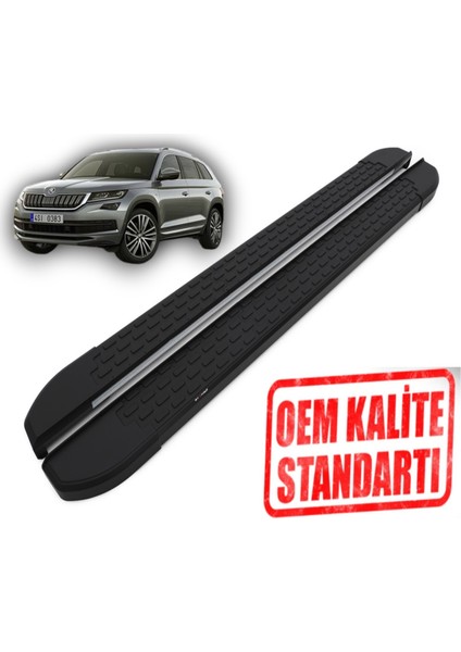 Kodıaq 2017 – 2024 Araca Özel Nevada Siyah Yan Basamak