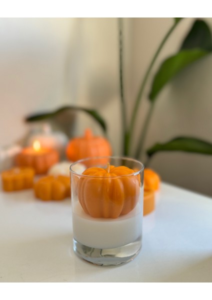 Halloween Pumpkin Candle / Vegan Mum fiyatları