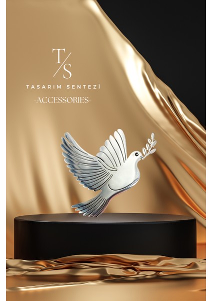 Broş Çelik Rozet Güvercin Zeytin Dalı Barış Yeniden Doğuş Silver Yaka Kıyafet Takı Aksesuar indirimleri