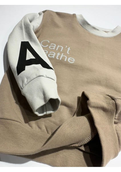 Breathe Baskılı Bisiklet Yaka 3/9 Yaş Unisex Sweatshırt modelleri