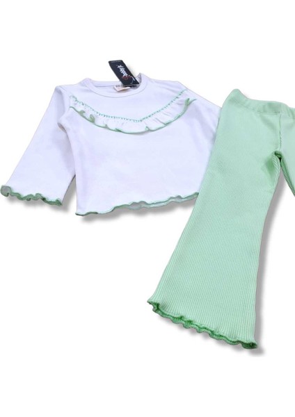 Sülfle Dikişli Önden Fırfırlı Bebek Takım modelleri
