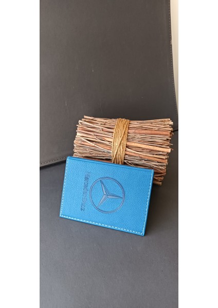 Mercedes Dikişli Araç Ruhsat Kılıfı Kabı Oto Ruhsatlık Araba Ruhsat Koruyucu