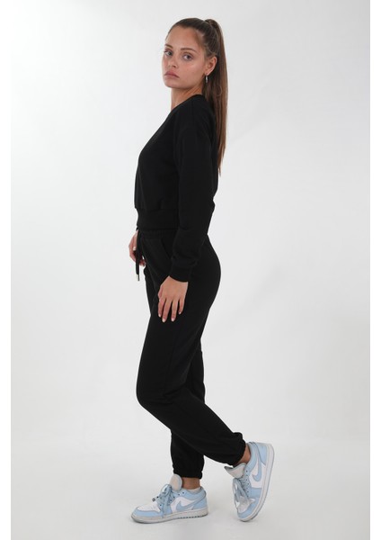 Sıfır Yaka Üç Iplik Kadın Eşofman Takımı modelleri