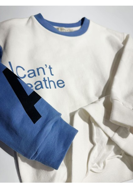 Breathe Baskılı Bisiklet Yaka 3/9 Yaş Unisex Sweatshırt modelleri