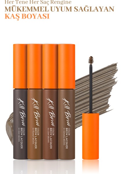 Yoğun Pigmentli, Üçgen Fırça Uçlu Kaş Maskarası CLIO Kill Brow Color Brow Lacquer (03 Peanut Brown) fırsatları