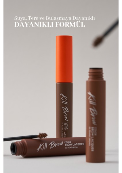 Yoğun Pigmentli, Üçgen Fırça Uçlu Kaş Maskarası CLIO Kill Brow Color Brow Lacquer (02 Light Brown) fiyatları