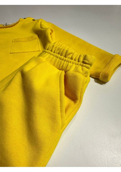 Patlı Cepli Sweatshirt Pantalon Takım 1/5 Yaş Unisex modelleri