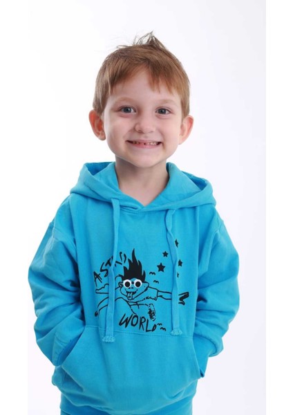 Look Mom I Can Fly Yazılı Ön ve Arka Emprime Baskılı Oversize Sweatshirt 3/9 Yaş fiyatları