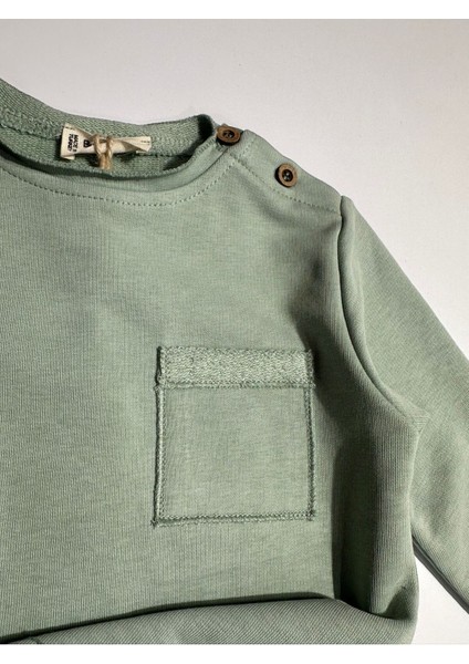 Patlı Cepli Sweatshirt Pantalon Takım 1/5 Yaş Unisex modelleri