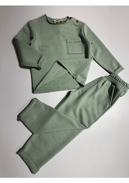Patlı Cepli Sweatshirt Pantalon Takım 1/5 Yaş Unisex fırsatları