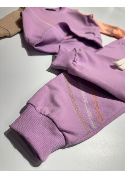 Karyoka Dikişli Kolu Parça Dikişli 6 Ay 3 Yaş Yaş Sweatshirt Pantalon Kız Çocuk Takım fırsatları