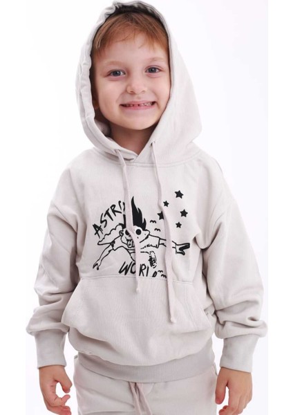 Look Mom I Can Fly Yazılı Ön ve Arka Emprime Baskılı Oversize Sweatshirt 3/9 Yaş