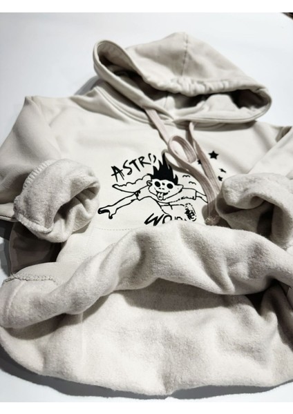 Look Mom I Can Fly Yazılı Ön ve Arka Emprime Baskılı Oversize Sweatshirt 3/9 Yaş fiyatları