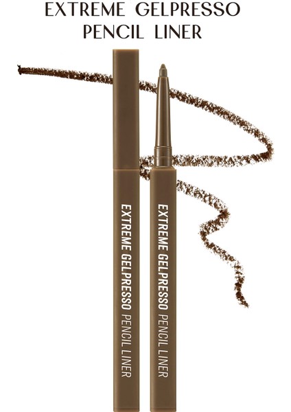 Suya Dayanıklı, Gün Boyu Kalıcı Kalem Eyeliner CLIO Extreme Gelpresso Pencil Liner (05 Mute Brown)