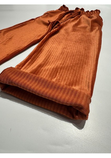 Wide Leg Cepli Kadife Kız Çocuk Pantalon modelleri