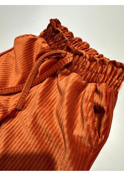 Wide Leg Cepli Kadife Kız Çocuk Pantalon fırsatları